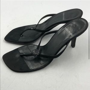 Vera Wang flip flop style kitten heels
